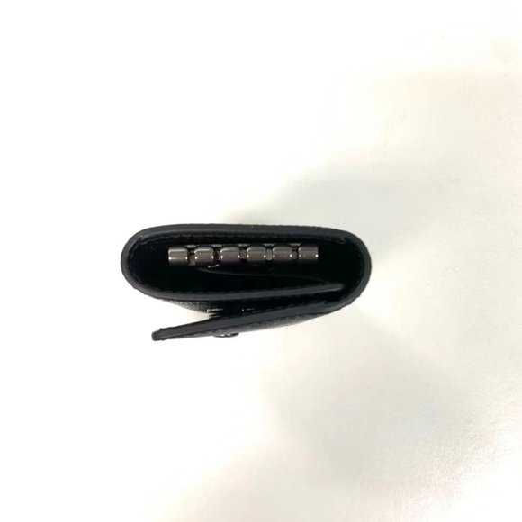 COACH F73992 LEATHER FIVE RING KEY CASE IN BLACK - Picture 4 of 5